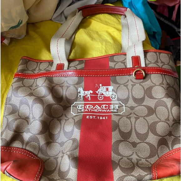 Coach Bags Coach Bag Orange Leather Poshmark